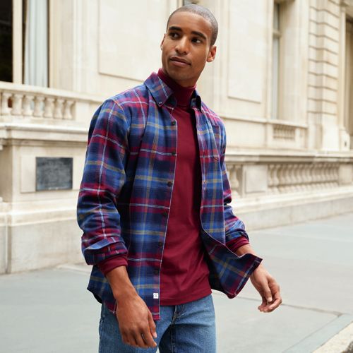 Brand Plaid Shirts Men Long Sleeve Slim Casual Shirts High-quality