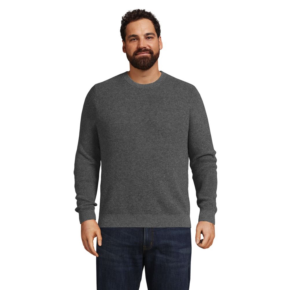 Kingsize Men's Big & Tall Waffle-knit Thermal Crewneck Tee - Tall