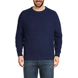 Blake Shelton x Lands' End Men's Big and Tall Cotton Blend Heartland Sweater, Front