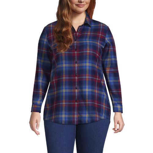 Ely Walker Women's Red & Black Plaid Flannel Shirt