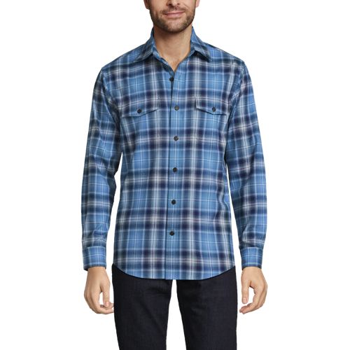 Lands end store slim fit flannel