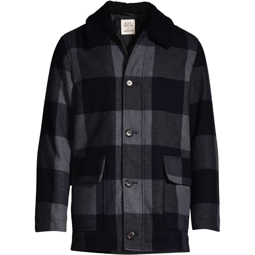 Men's Plaid Wool Jacket