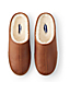 Men's Leather Slippers with Shearling Lining
