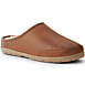 Men's Leather Shearling Fur Clog Slippers, Front