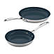 Zwilling Clad CFX Stainless Steel Ceramic Nonstick Fry Pan Set - 2 piece, Front