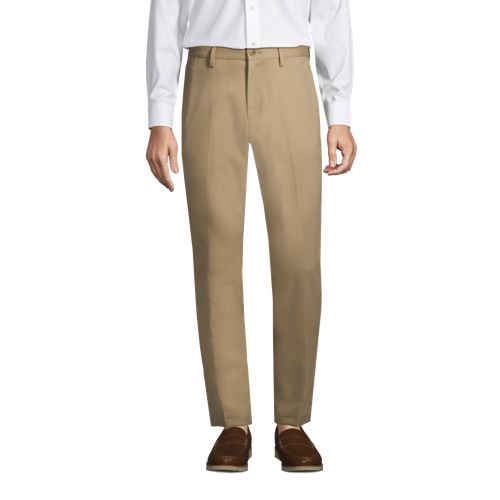 Pantalon chino sans pinces pur coton