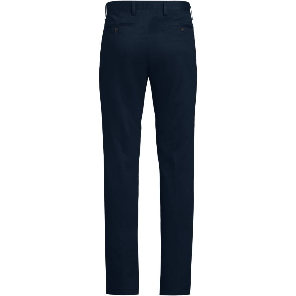 Men's No Iron Straight Fit Plain Front Chino Pant | Lands' End