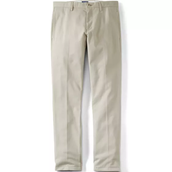 Men's Tall No Iron Straight Fit Plain Front Chino Pant - primary