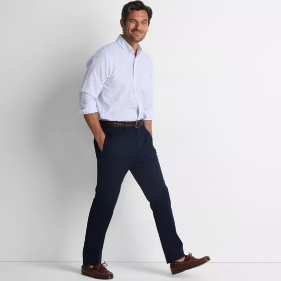 Men's Tall No Iron Straight Fit Plain Front Chino Pant - primary