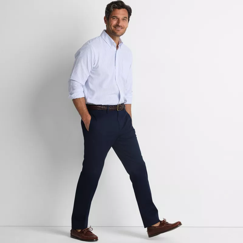 Men's Tall No Iron Straight Fit Plain Front Chino Pant, alternative image