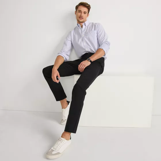 Men's Tall No Iron Straight Fit Plain Front Chino Pant - primary