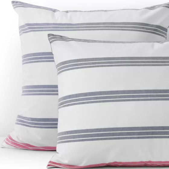 Oxford Yarn Dyed Cotton Reversible Duvet Cover and Sham - primary