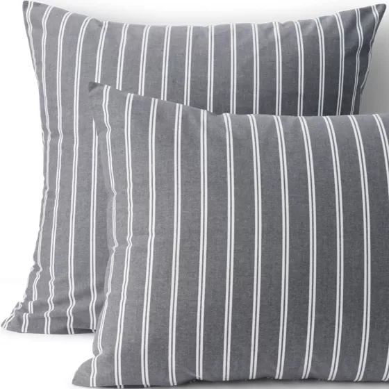 Oxford Yarn Dyed Cotton Reversible Duvet Cover and Sham - primary