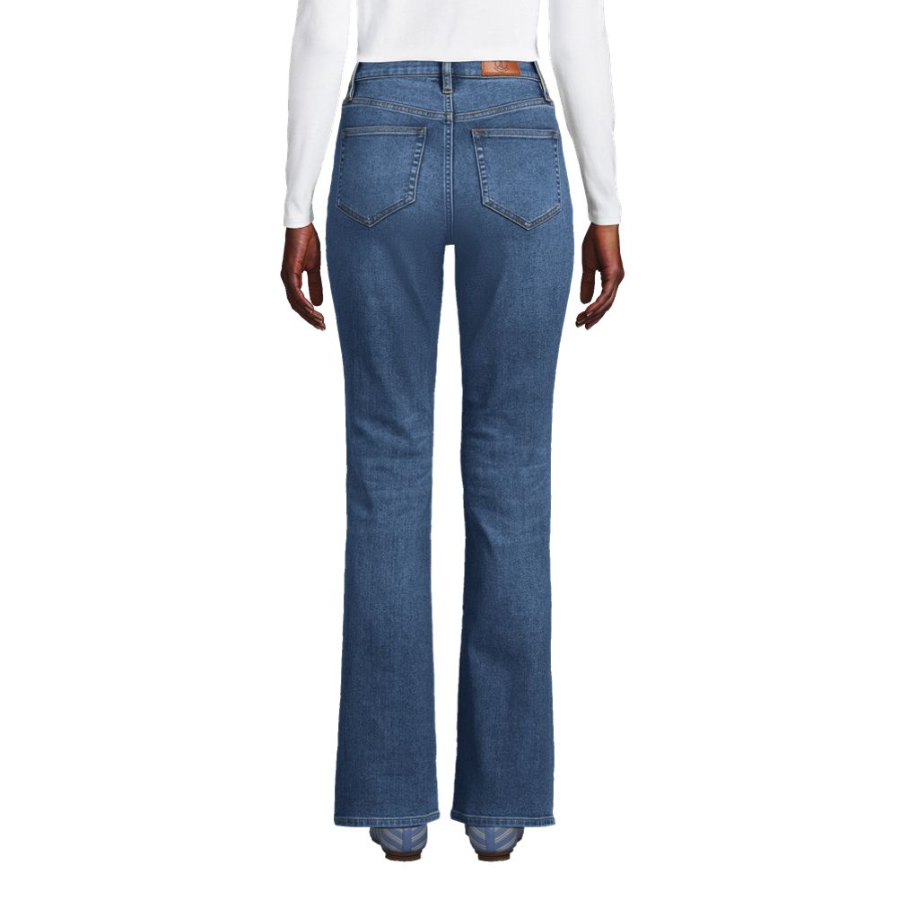 Women's Recover High Rise Bootcut Blue Jeans | Lands' End