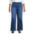 Women's Plus Size Recover High Rise Wide Leg Blue Jeans, Front
