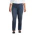 Women's Plus Size Recover Mid Rise Boyfriend Blue Jeans, Front
