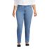 Women's Plus Size Recover Mid Rise Boyfriend Blue Jeans, Front