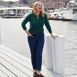 Women's Plus Size Recover Mid Rise Boyfriend Blue Jeans, alternative image