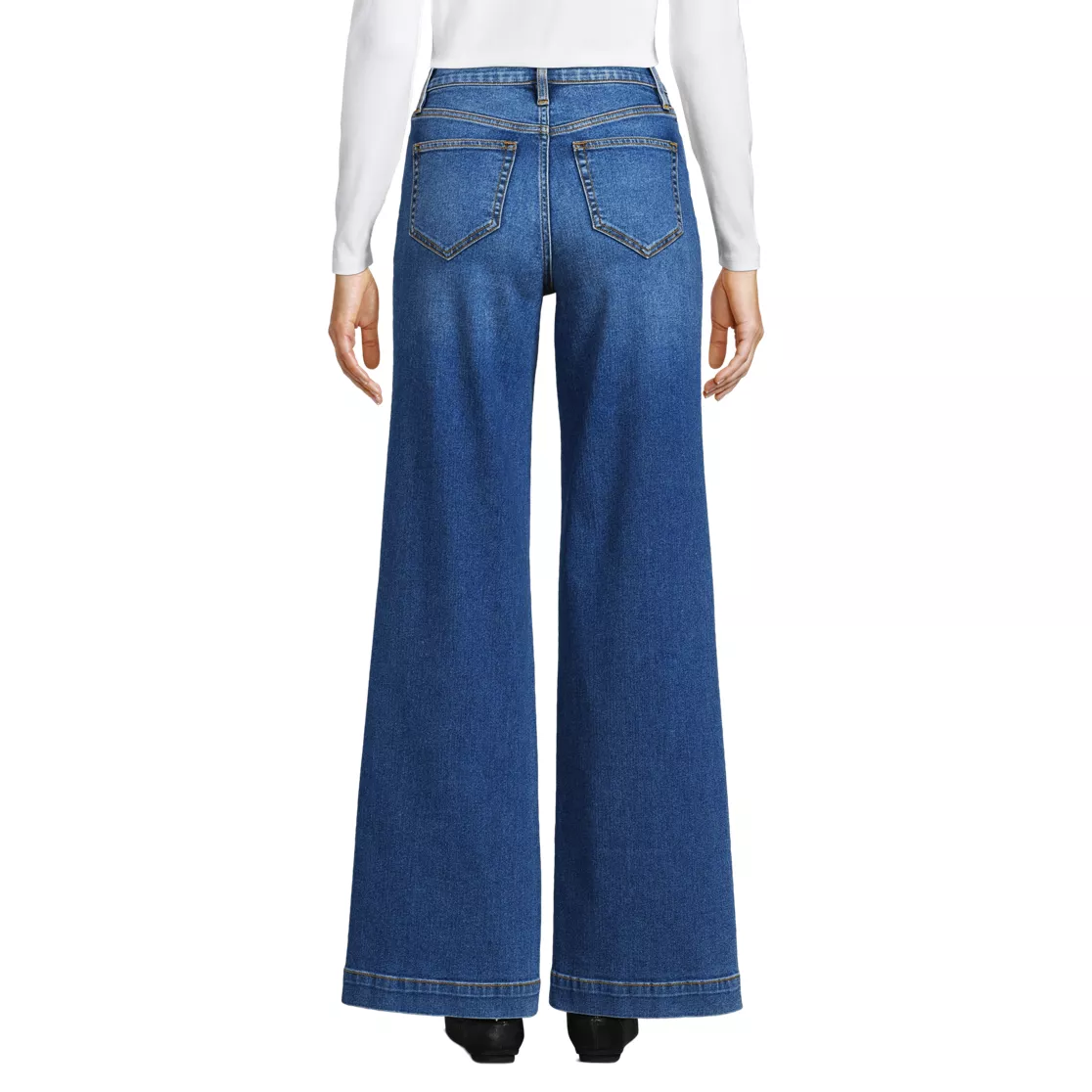 Women's Recover High Rise Wide Leg Blue Jeans
