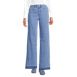 Women's Recover High Rise Wide Leg Blue Jeans, Front