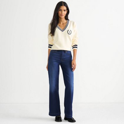 Women's High Rise Wide Leg Jeans - primary
