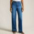 Women's Recover High Rise Wide Leg Blue Jeans, Front