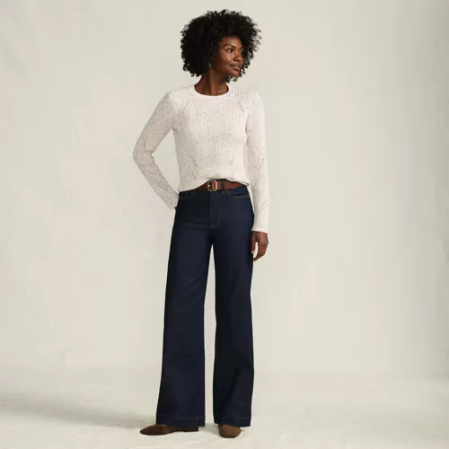 High Rise Wide Leg Denim Jeans