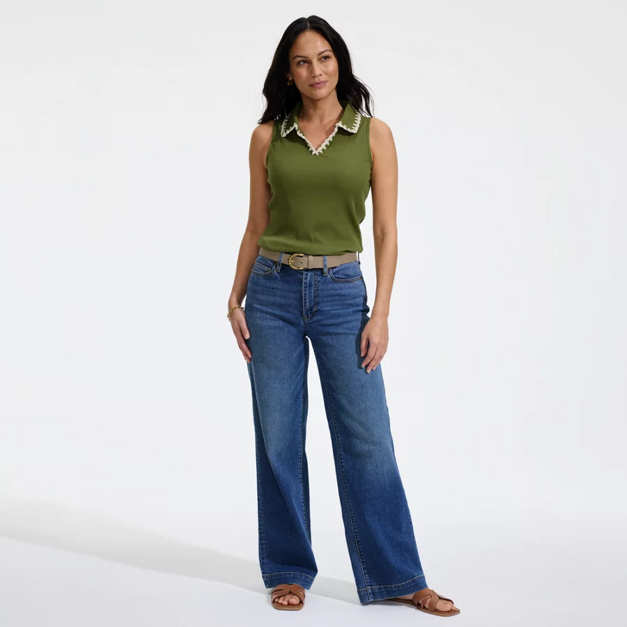 High Rise Wide Leg Jeans view 6
