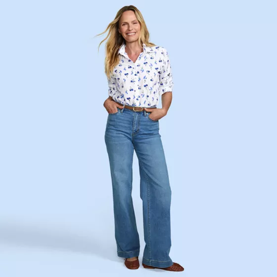 High Rise Wide Leg Jeans - primary