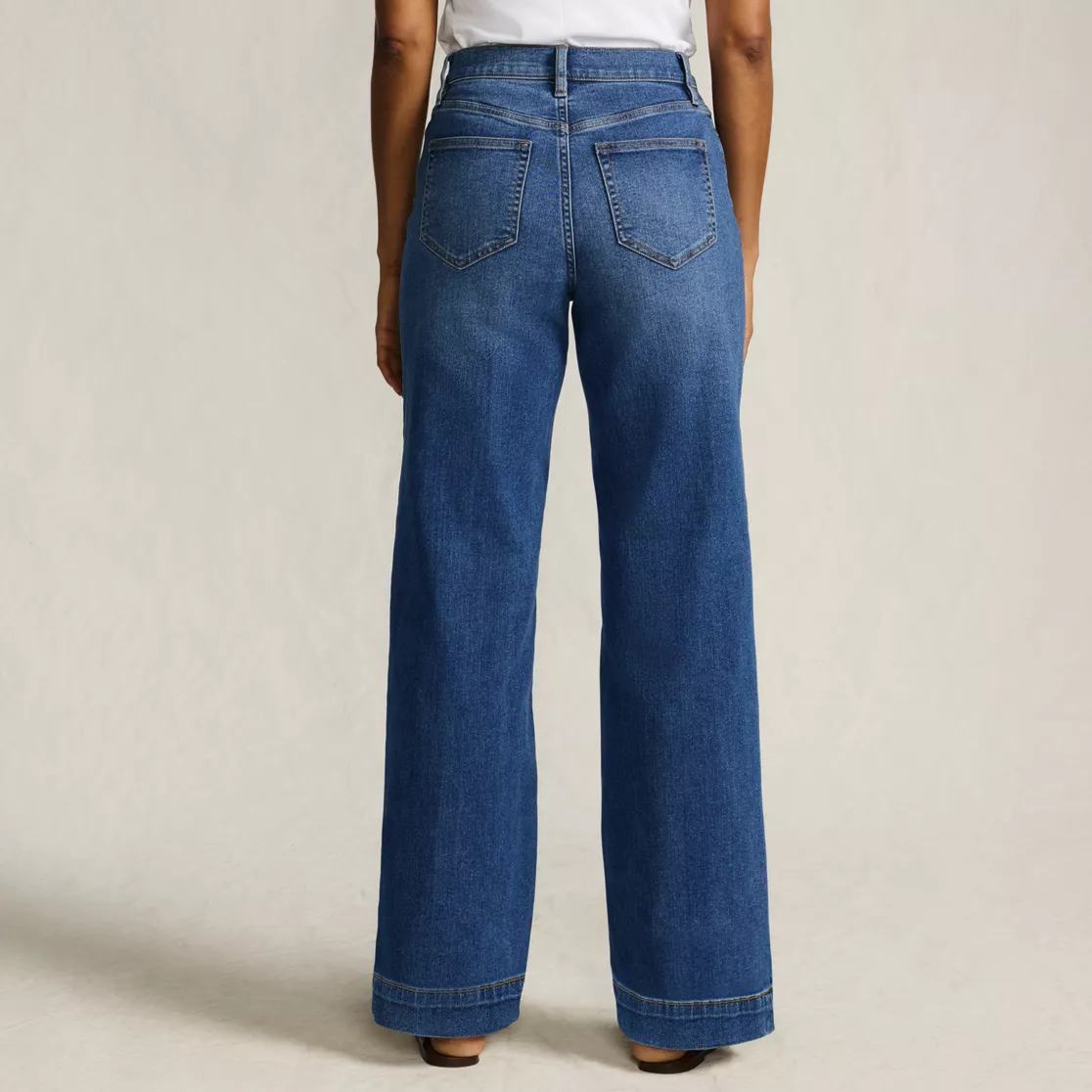 Women's Recover High Rise Wide Leg Blue Jeans