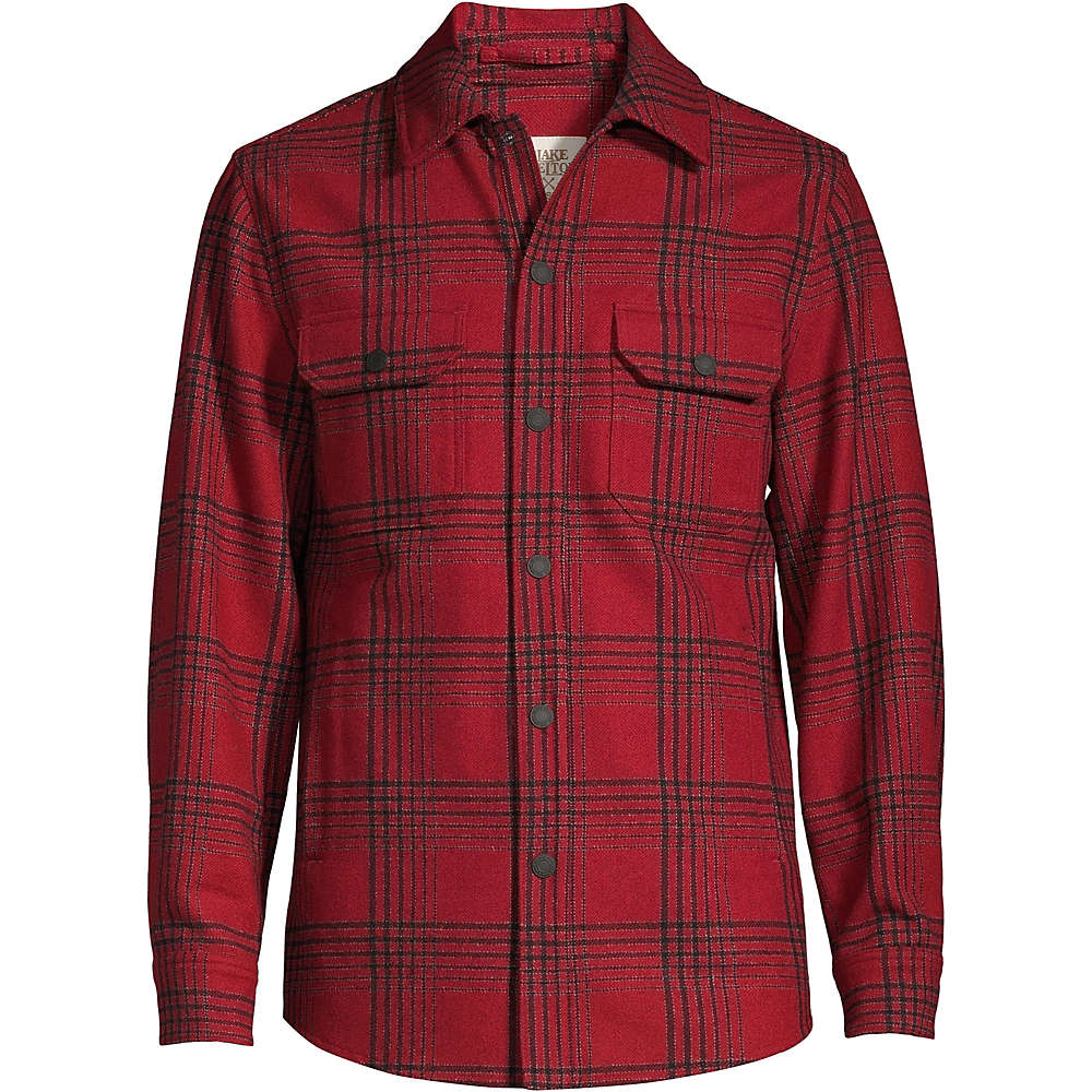 Blake Shelton x Lands' End Men's Wool Shirt Jacket, Front