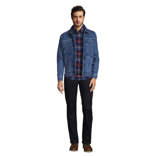 Blake Shelton x Lands End Jeansjacke mit Flanell Futter