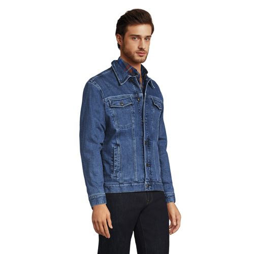 Veste en denim Wrangler à doublure en flanelle pour hommes 