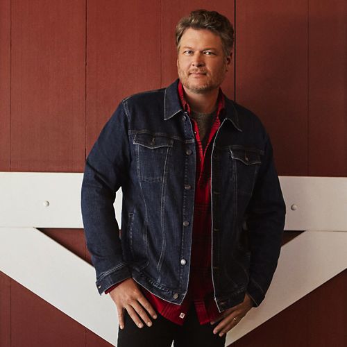 Men's Blake Shelton x Lands' End Flannellined Denim Jacket Lands' End