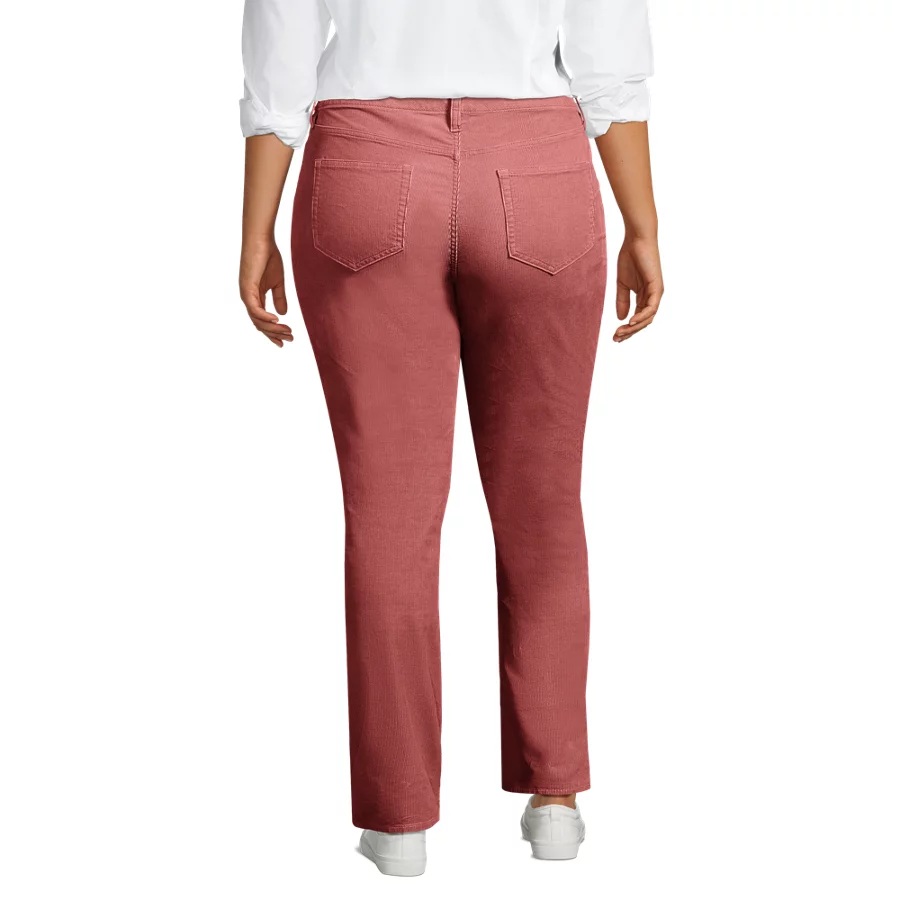 Women's Mid Rise Straight Leg Corduroy Pants