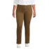 Women's Plus Size Mid Rise Straight Leg Corduroy Pants, Front