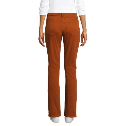  Lands' End Straight Fit Cordhose Mid Waist, Damen, Größe:34 81 Regular, Orange, Baumwoll-mischung, By Lands' End 