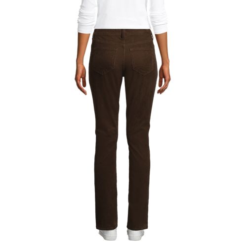  Lands' End Straight Fit Cordhose Mid Waist, Damen, Größe:34 76 Regular, Braun, Baumwoll-mischung, By Lands' End 