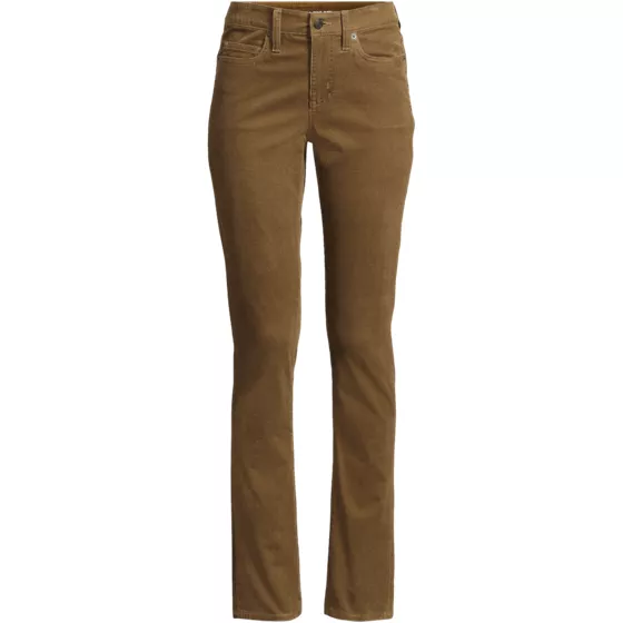 Women's Mid Rise Straight Leg Corduroy Pants - primary