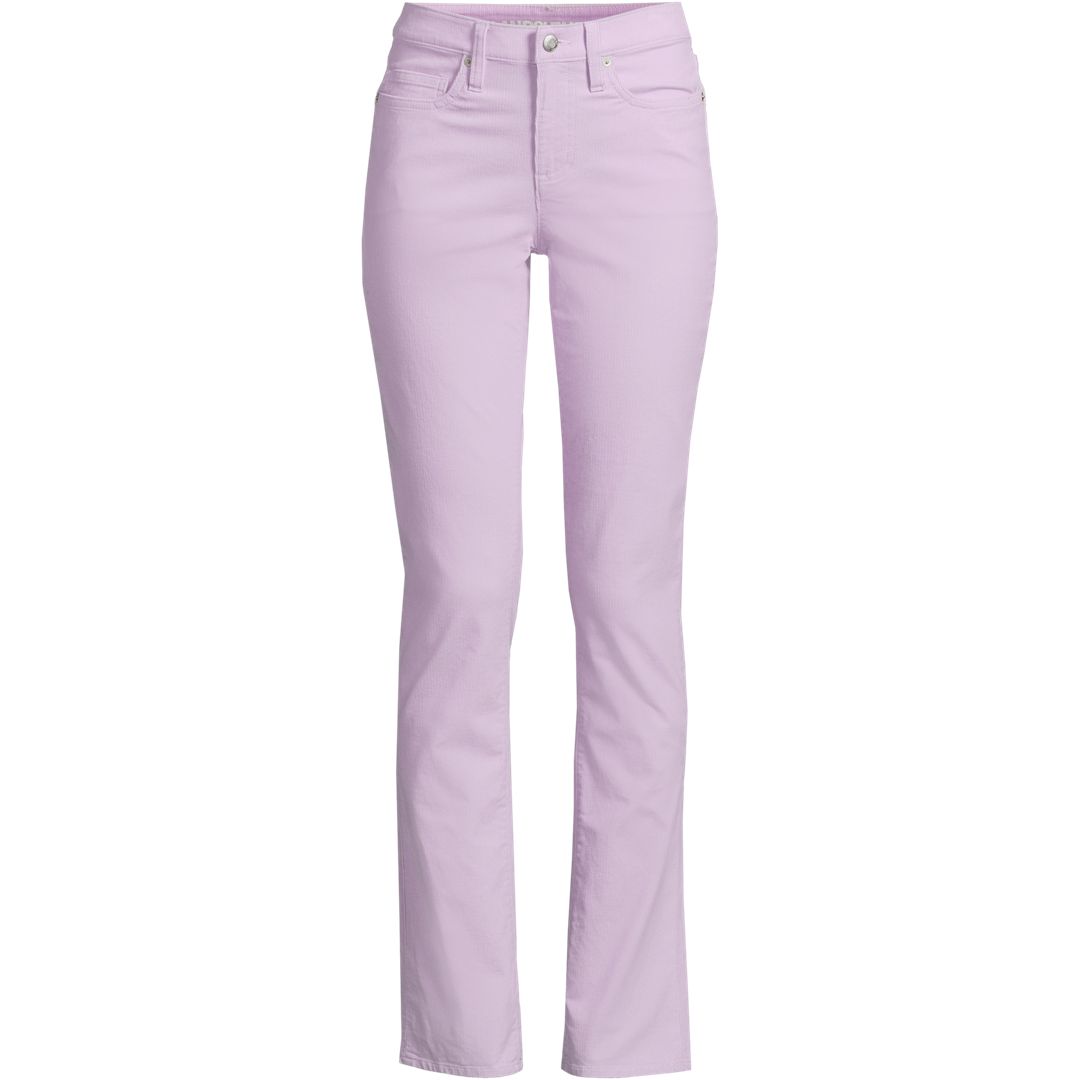 Women's Mid Rise Straight Leg 18 Wale Corduroy Pants