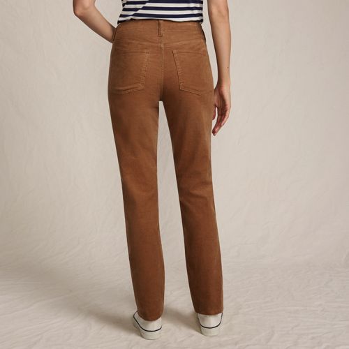  Lands' End Straight Fit Cordhose Mid Waist, Damen, Größe:34 76 Regular, Braun, Baumwoll-mischung, By Lands' End 