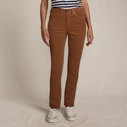  Lands' End Straight Fit Cordhose Mid Waist, Damen, Größe:34 76 Regular, Braun, Baumwoll-mischung, By Lands' End 