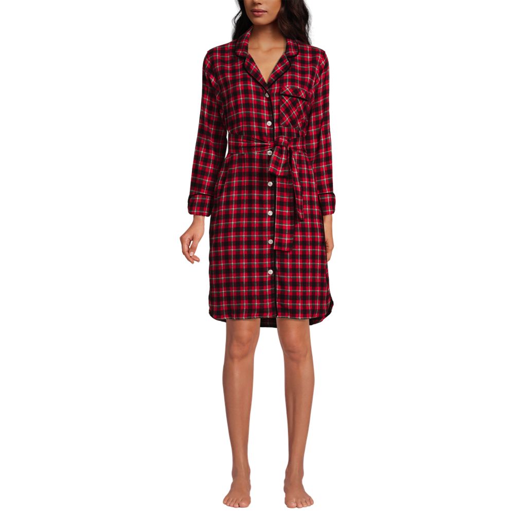 Flannel Nightgown Aria Women's And Women's Plus Size Long Sleeve