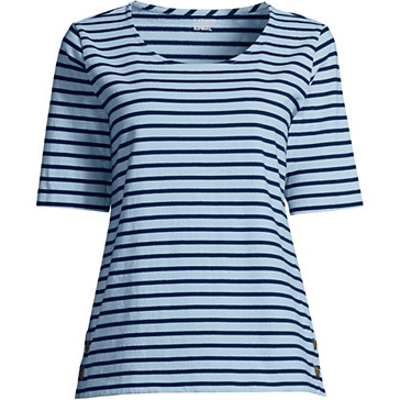 Heritage Pima-Shirt mit halblangen Ärmeln für Damen image number 1