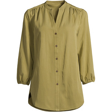 Bluse mit ¾-Ärmeln aus Viskosemix für Damen image number 4