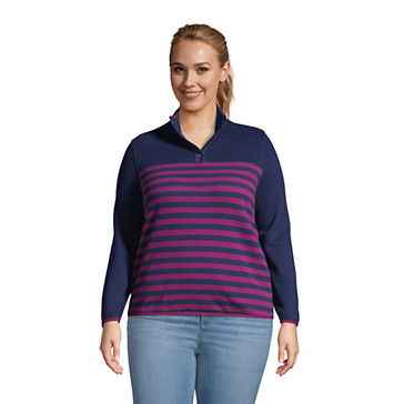 Sweatshirt mit Druckknopf-Kragen SERIOUS SWEATS für Damen in Plus-Größe image number 0