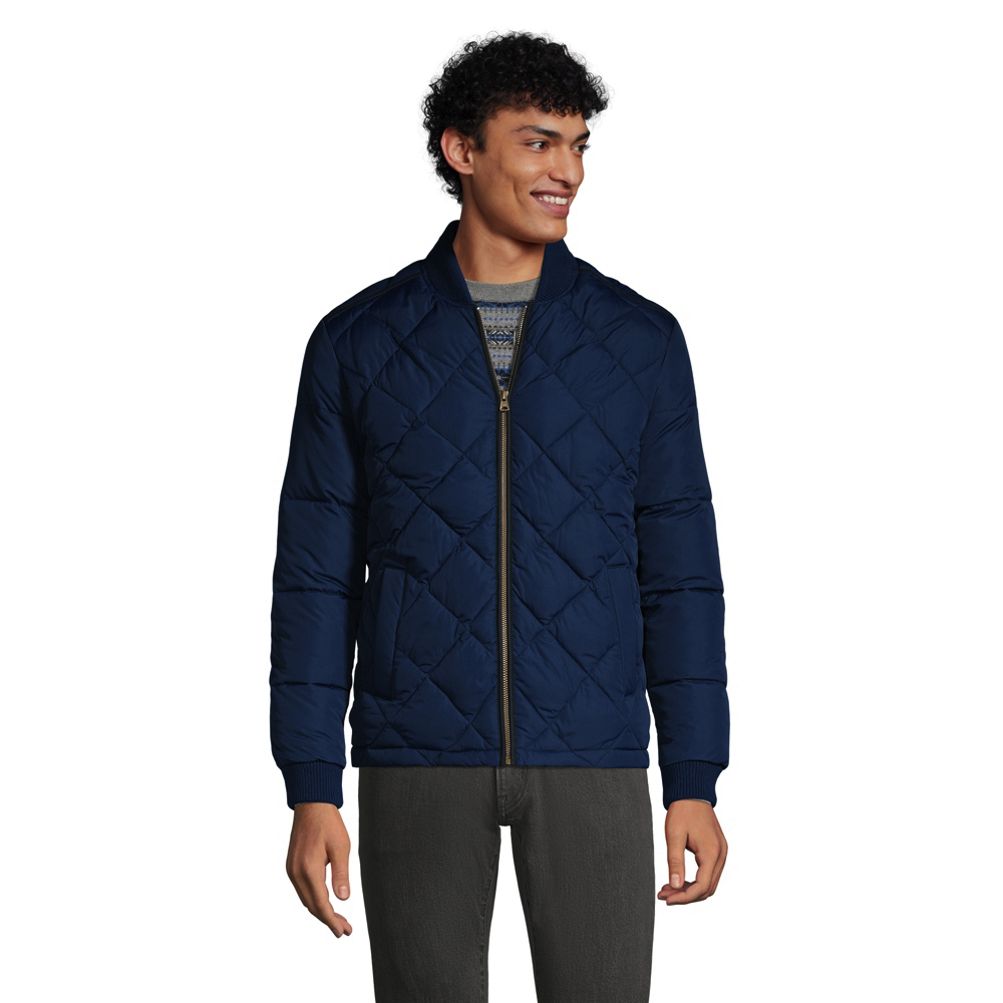 Men's Insulated Quilted Primaloft ThermoPlume Bomber Jacket