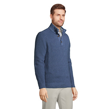 Stehkragen-Pullover mit Knopfleiste für Herren image number 2