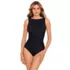 Miraclesuit Women's Rock Solid Regatta Slimming One Piece Swimsuit, Front