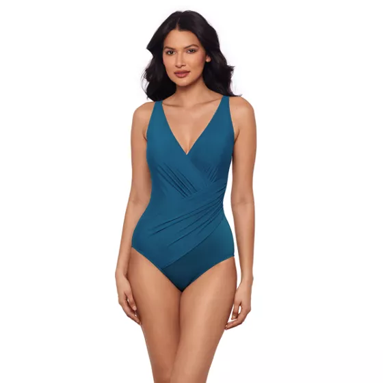 Miraclesuit Women's Must Haves Oceanus V-neck Slimming One Piece Swimsuit - primary